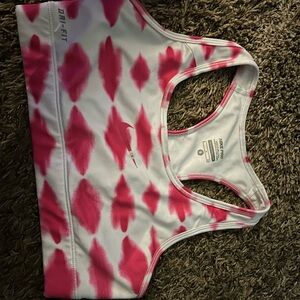 Nike Pink and White sports bra